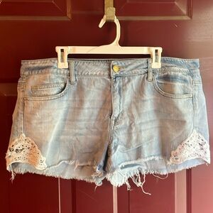 American eagle stretch jean shorts